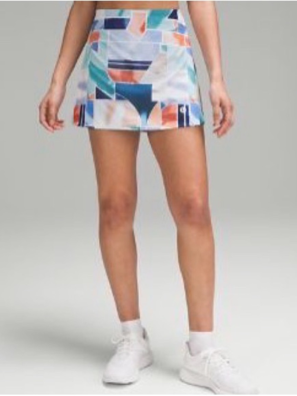 lululemon athletica Geometric Mini Skirt - Blue, Teal, Coral, White